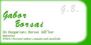 gabor borsai business card